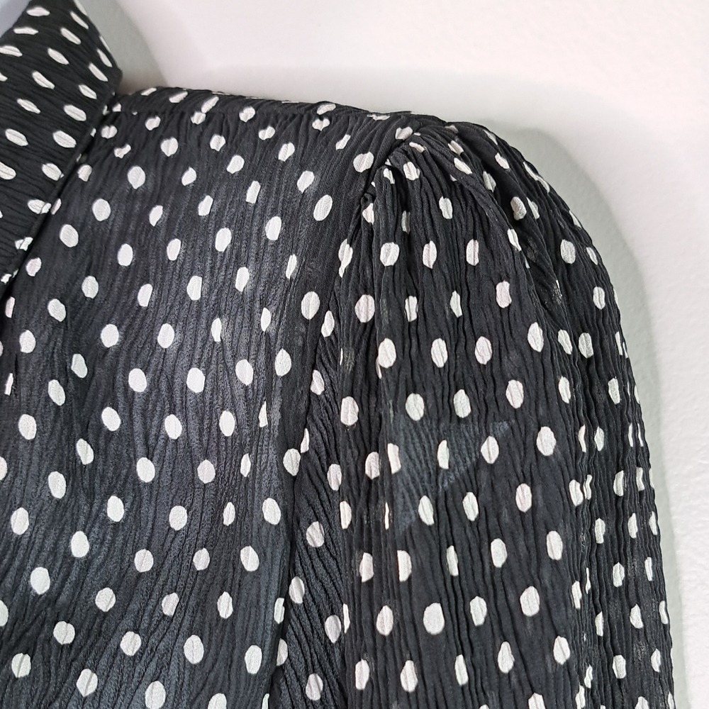 L'Academie Black & White Polka Dot Long-Sleeve Blouse - Picture 9 of 14